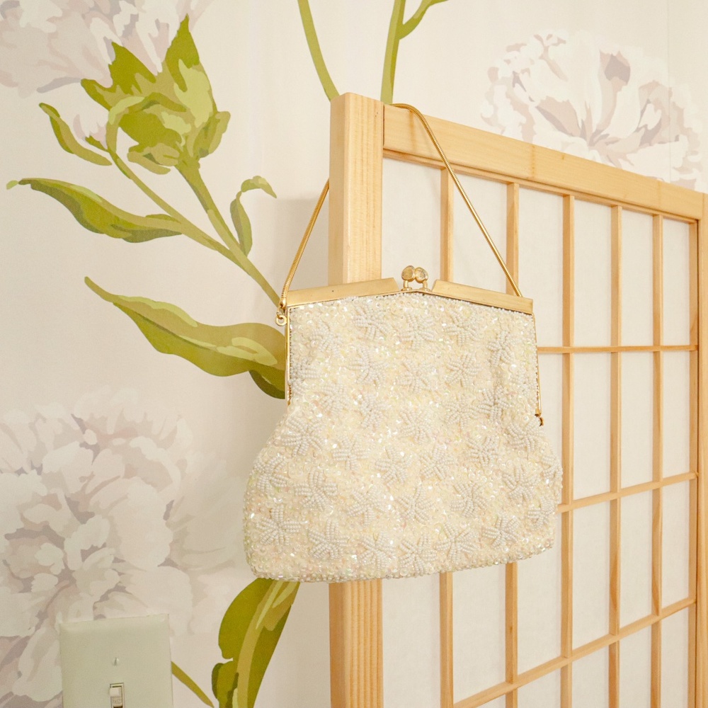 Pearl Beaded Vintage Purse